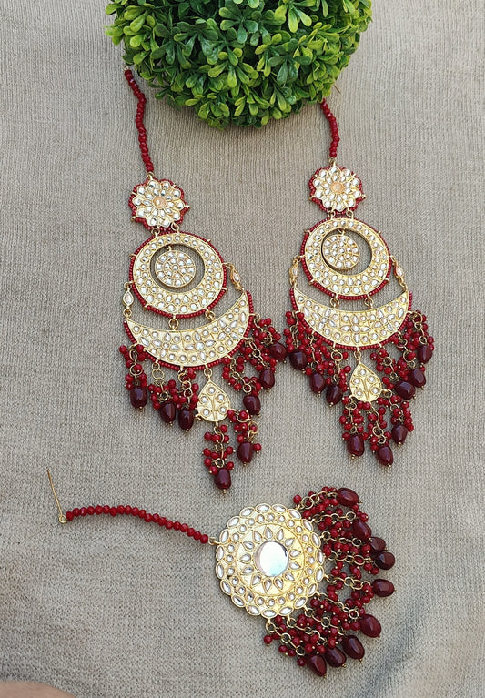 Harman Kundan Earrings Tikka