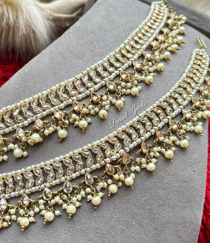 Jyoti Polki Anklets (Pearl)