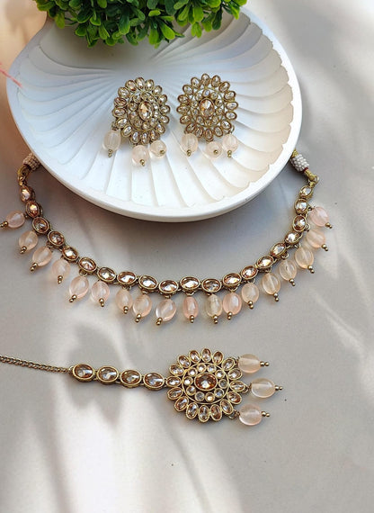 Gul Light Polki Necklace Set