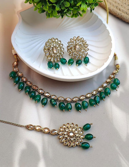 Gul Light Polki Necklace Set