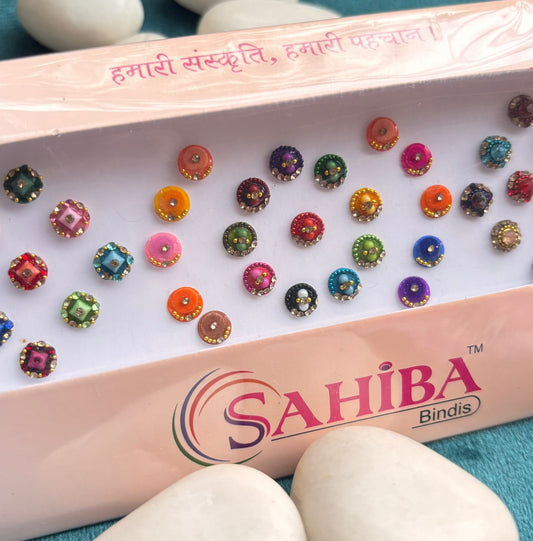 Multi Medium Round Bindi Card