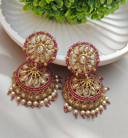 Hedya Polki Jhumkas