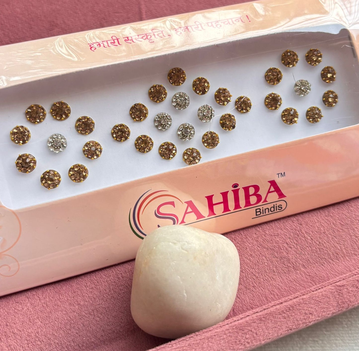 Silver-Gold Bindi Card