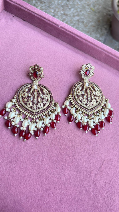 Kritika Polki Earrings Tikka