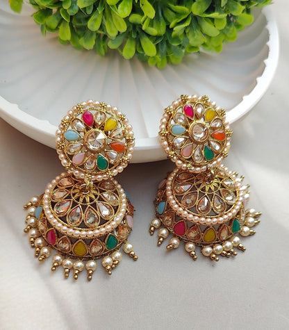 Hedya Polki Jhumkas