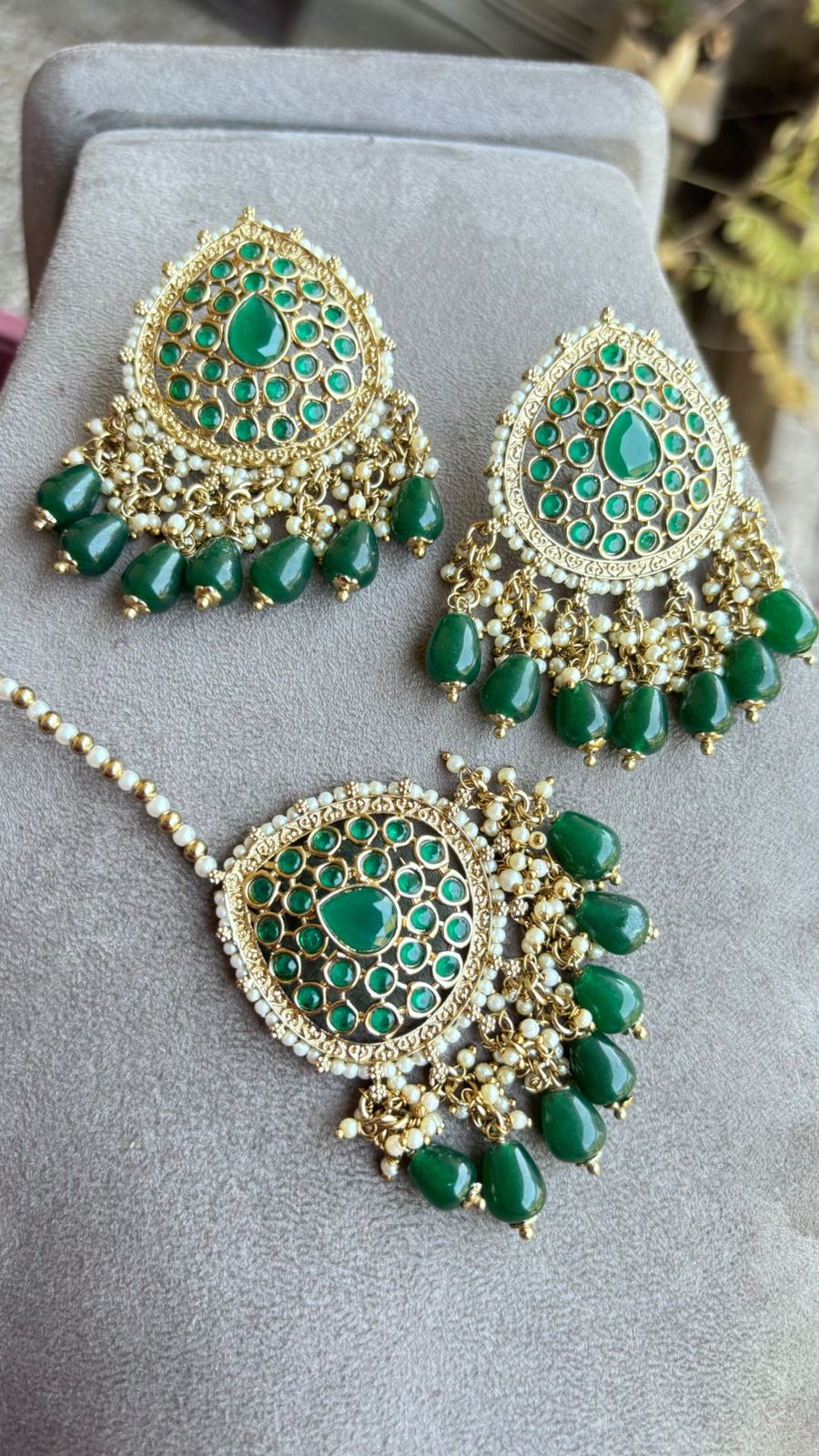 Vikruti Polki Earrings Tikka