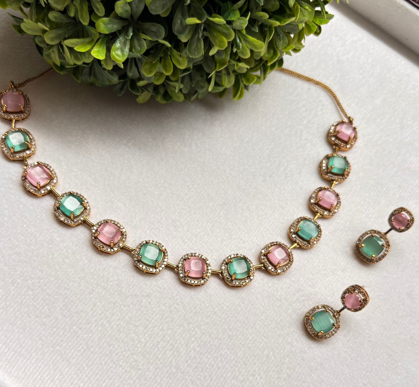 Vaishali AD/CZ Necklace Set