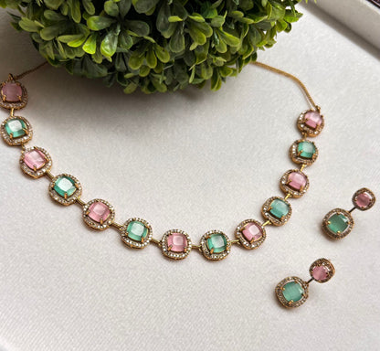 Vaishali AD/CZ Necklace Set