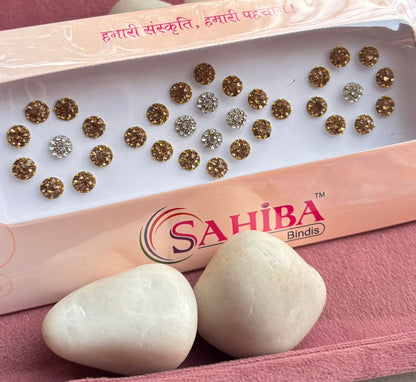 Silver-Gold Bindi Card