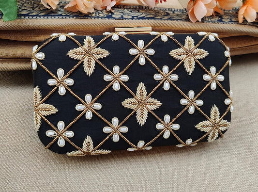 Amita Black Box Clutch