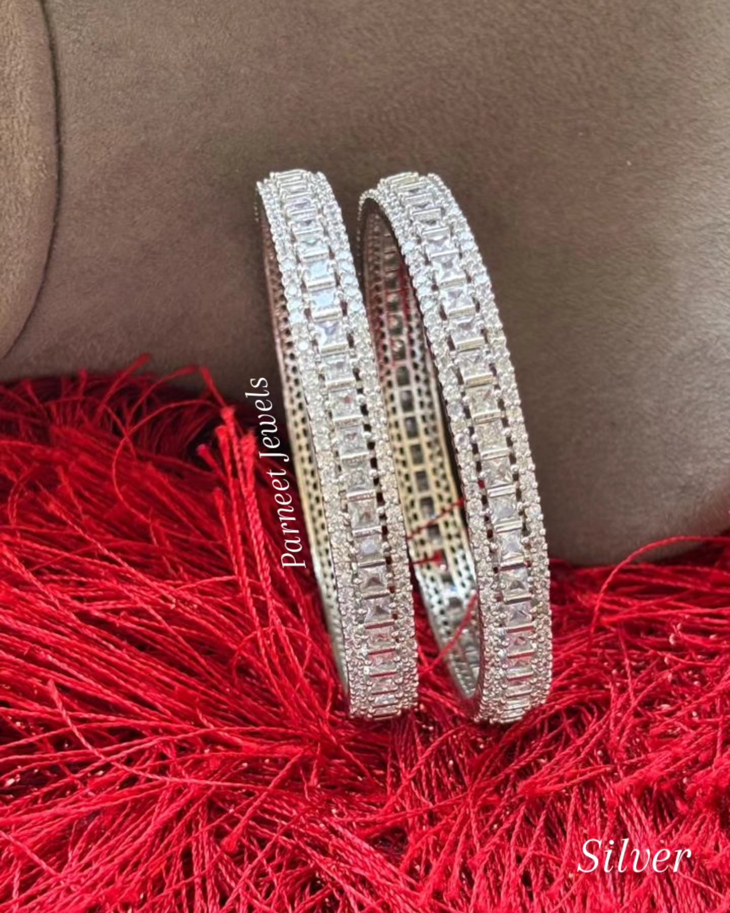 Marium AD Bangles (Silver)