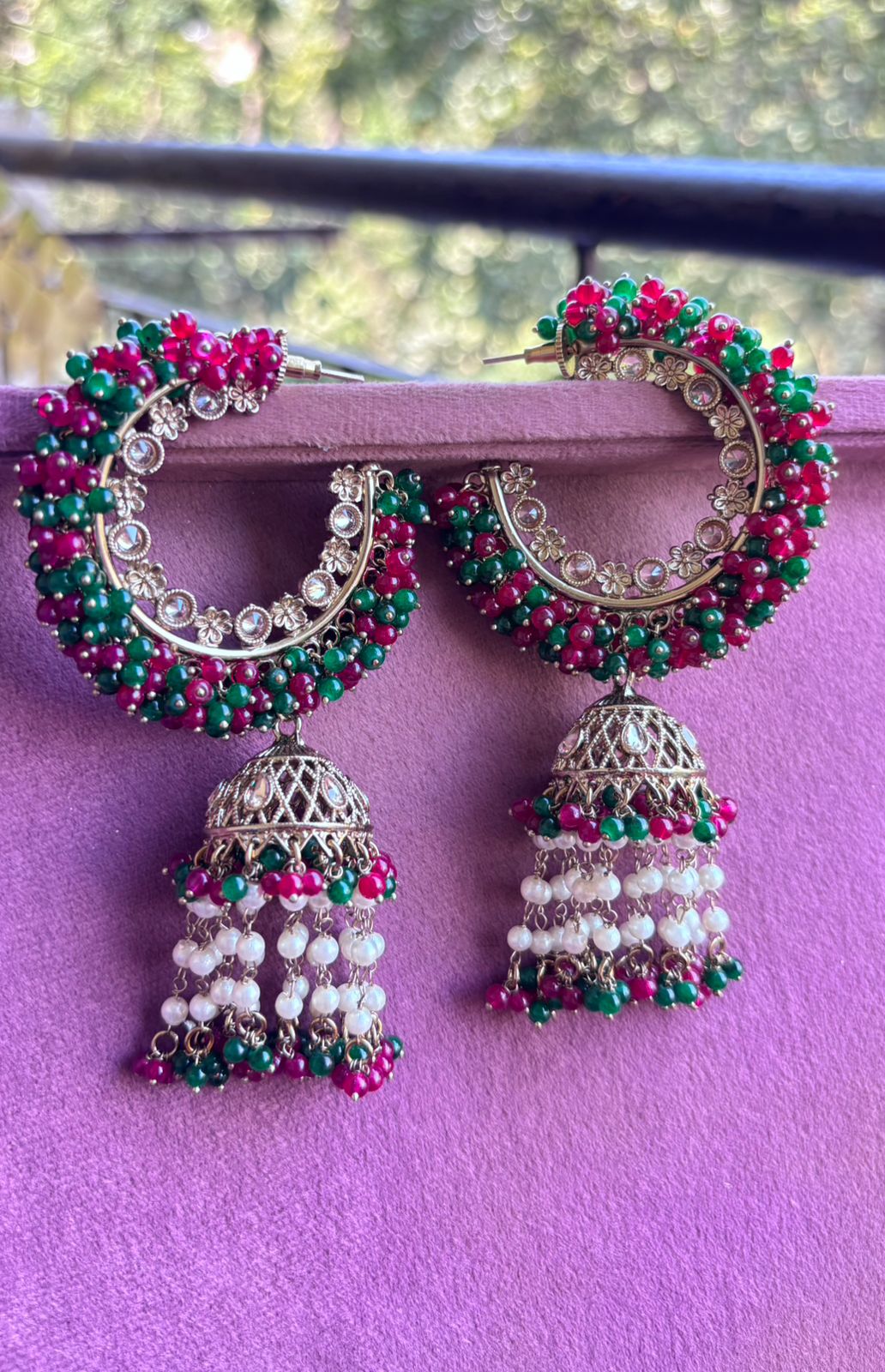 Sanita Oversized Polki Earrings