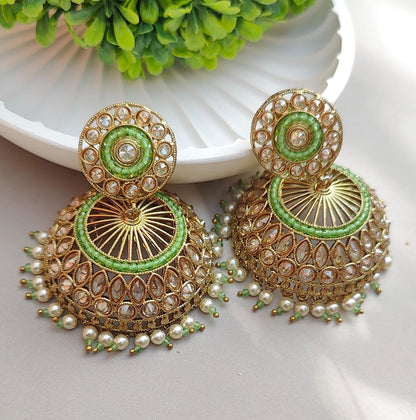 Amelia Oversized Polki Jhumkas