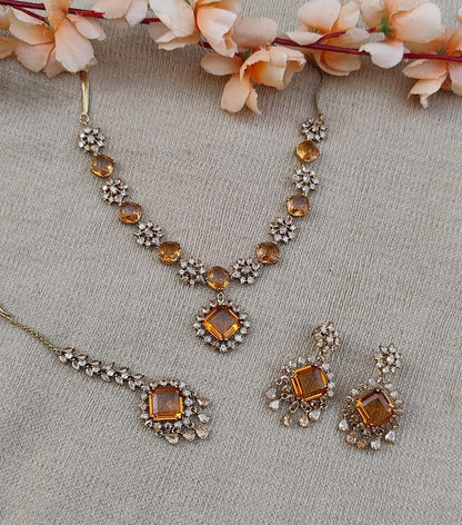 Gurjit AD/CZ Necklace Set