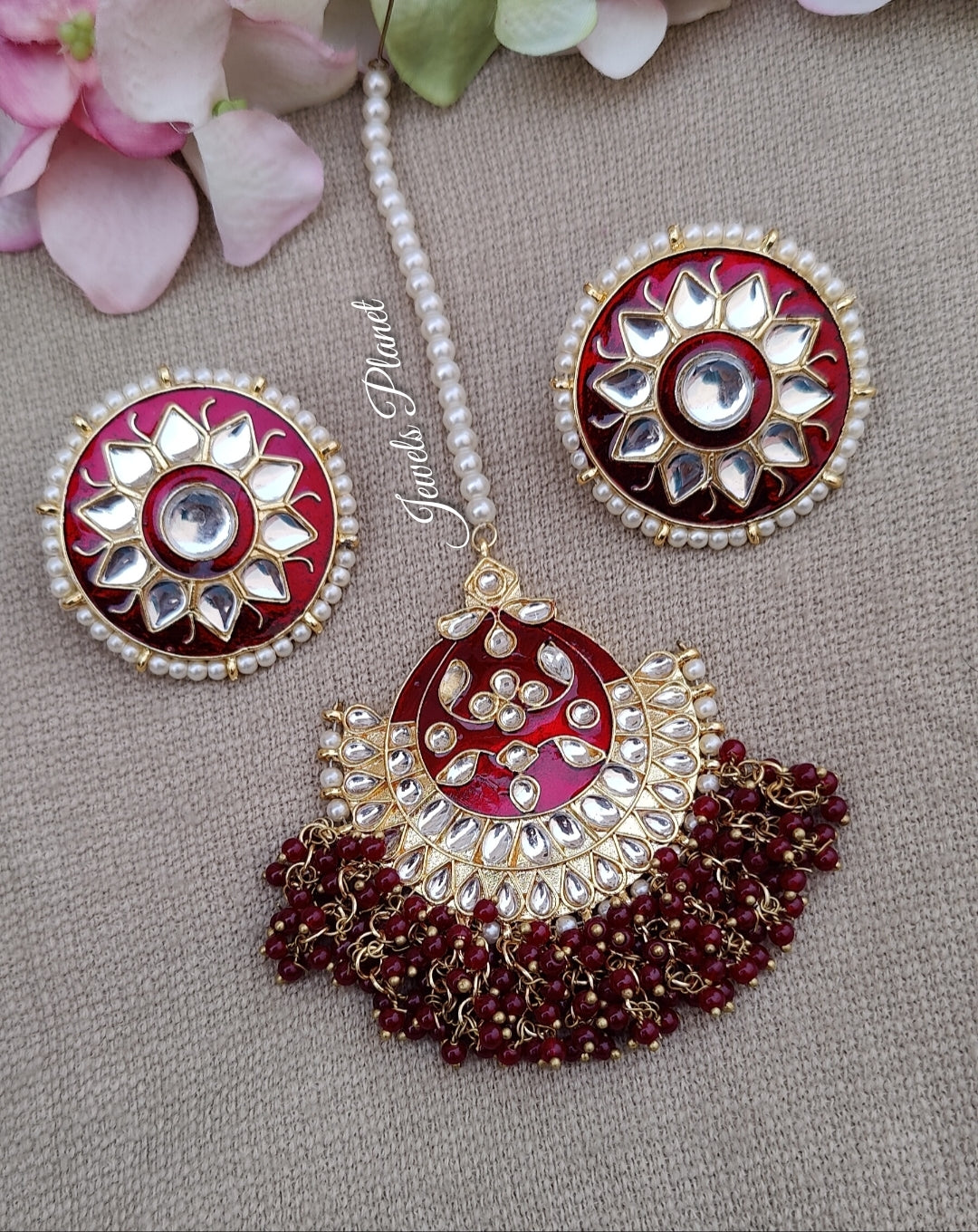 Kusha Kundan Earrings Tikka