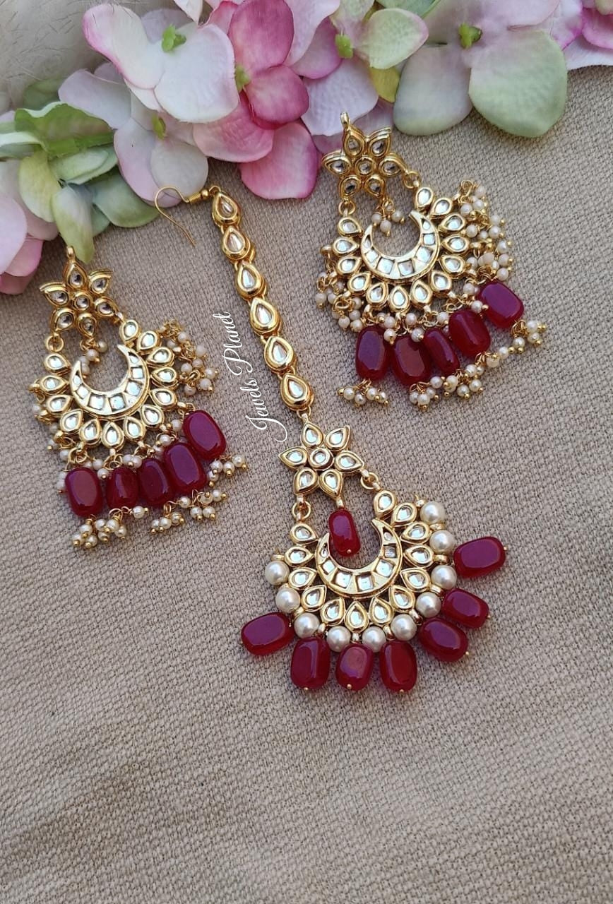 Ariana Kundan Earrings Tikka