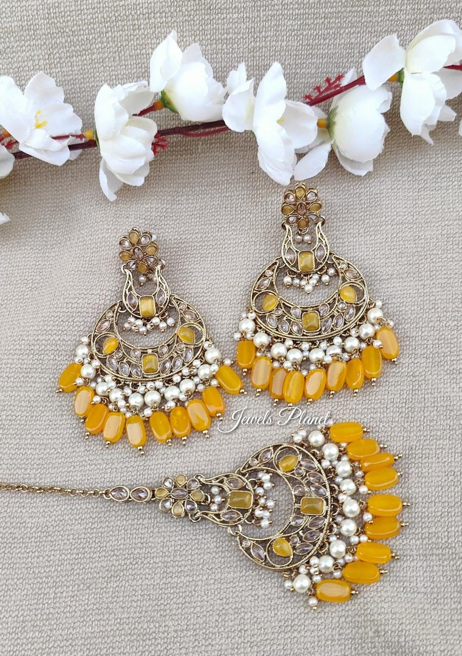 Ahana Polki Earrings Tikka