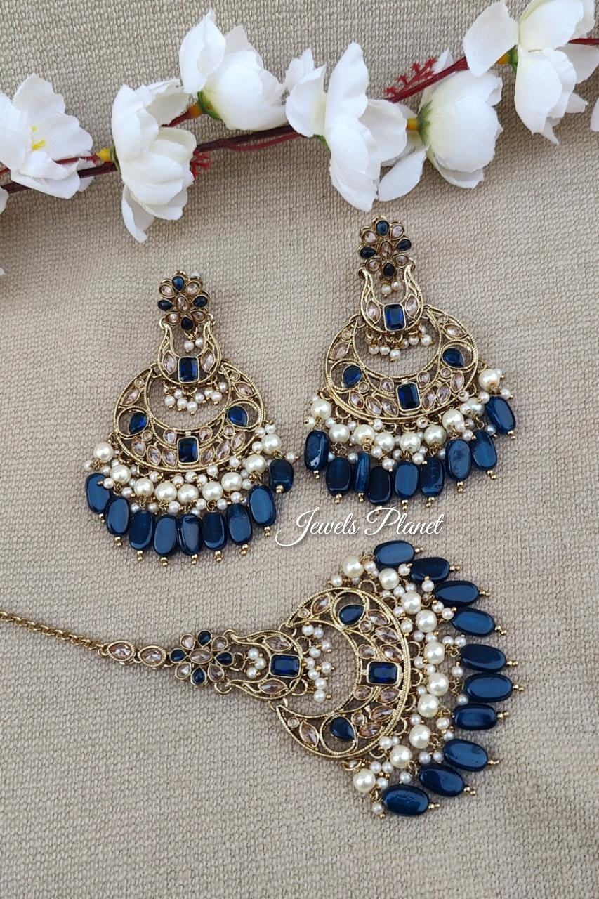 Ahana Polki Earrings Tikka