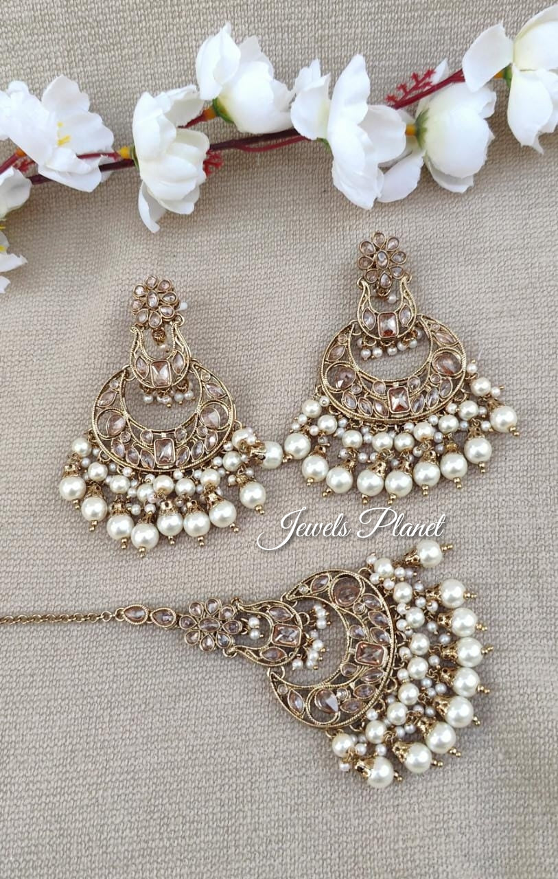 Ahana Polki Earrings Tikka