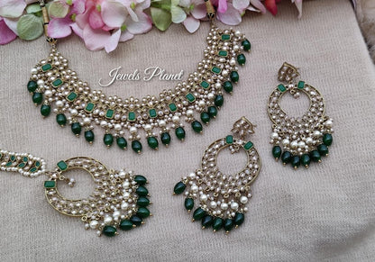 Zeba Polki Necklace Set