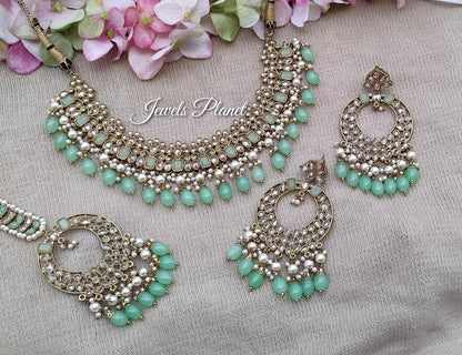 Zeba Polki Necklace Set