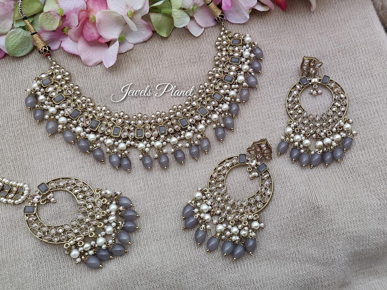 Zeba Polki Necklace Set