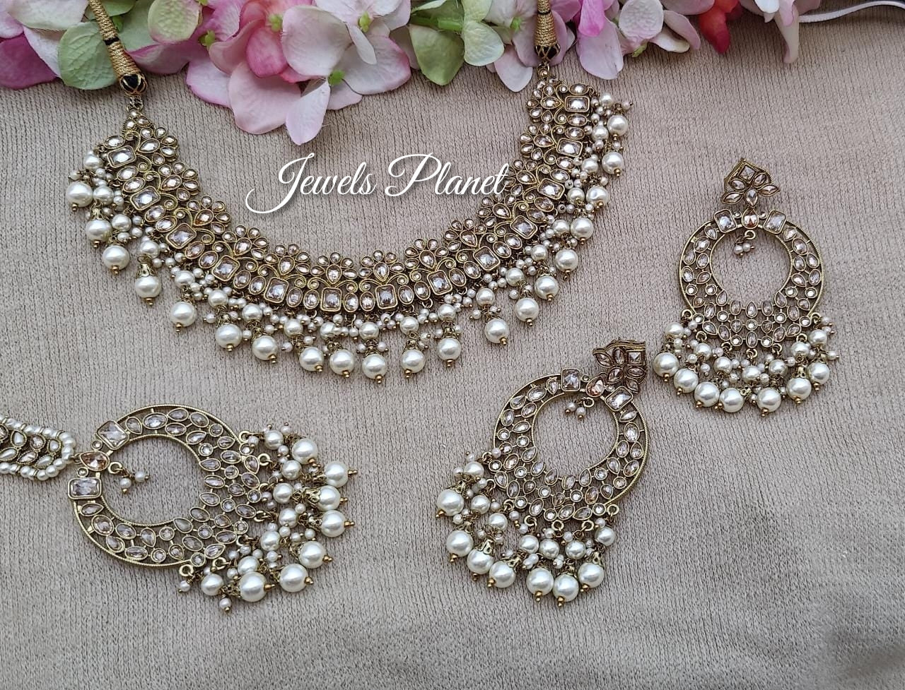 Zeba Polki Necklace Set