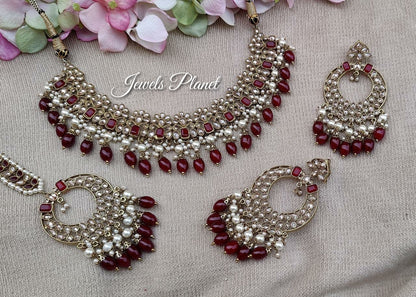 Zeba Polki Necklace Set