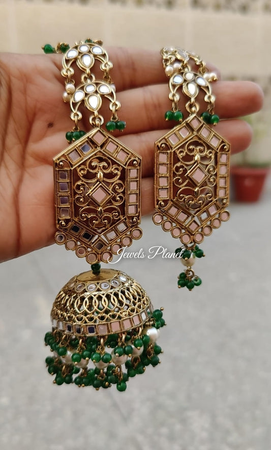 Kimaya Mirror Jhumki Tikka