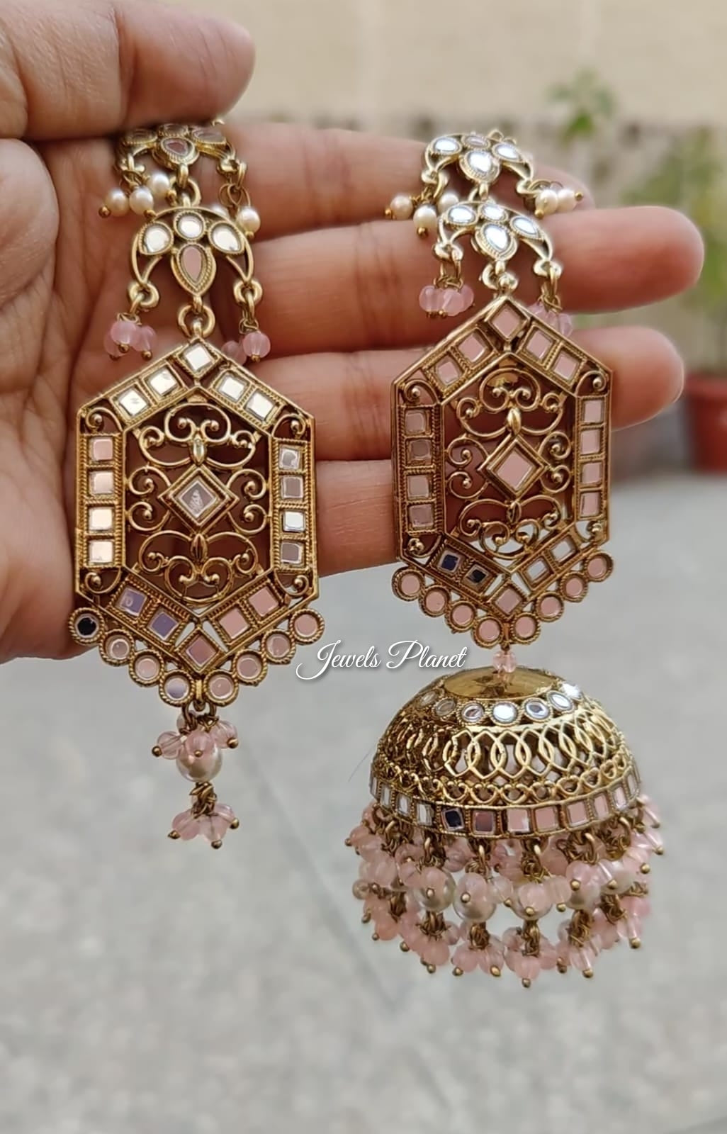 Kimaya Mirror Jhumki Tikka