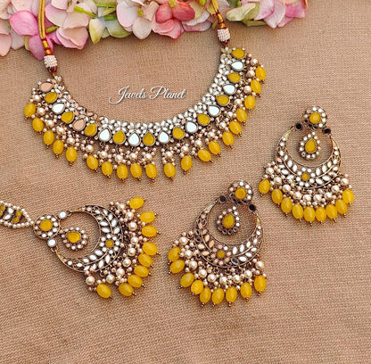 Arifa Mirror Necklace Set