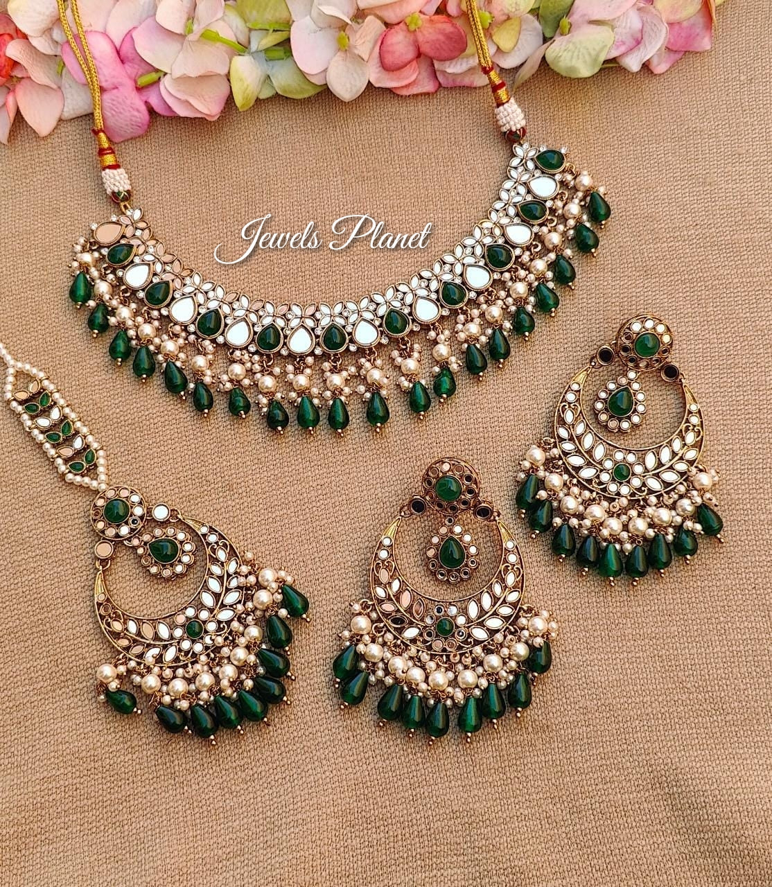 Arifa Mirror Necklace Set