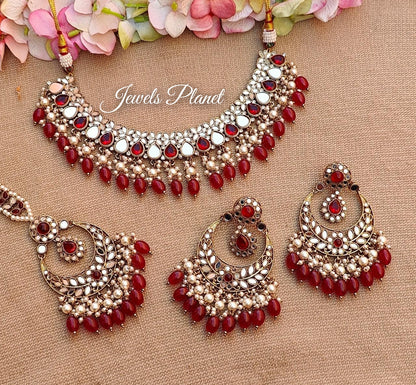 Arifa Mirror Necklace Set