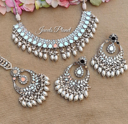 Arifa Mirror Necklace Set