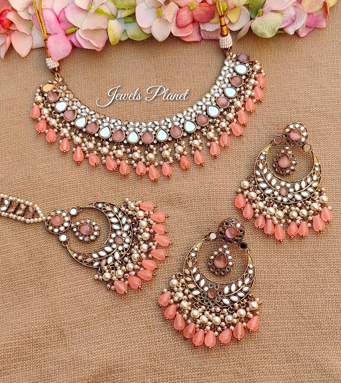 Arifa Mirror Necklace Set