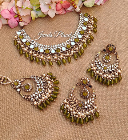 Arifa Mirror Necklace Set