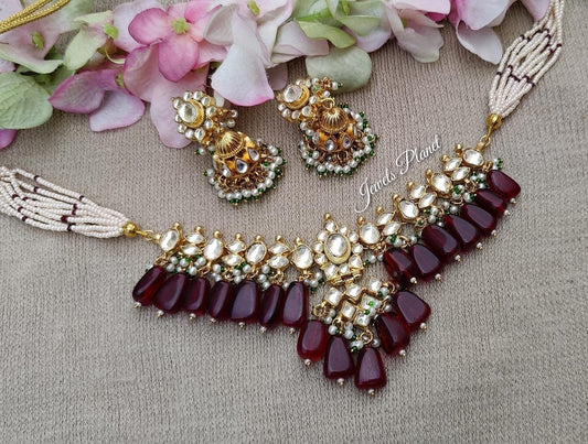 Hiba Pachi Kundan Choker Set