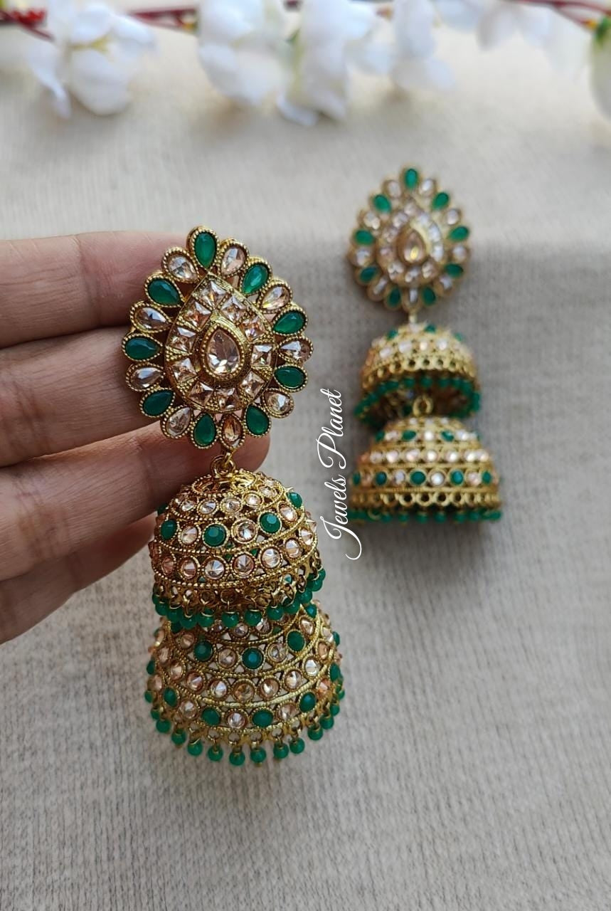 Ranu Polki Jhumkas