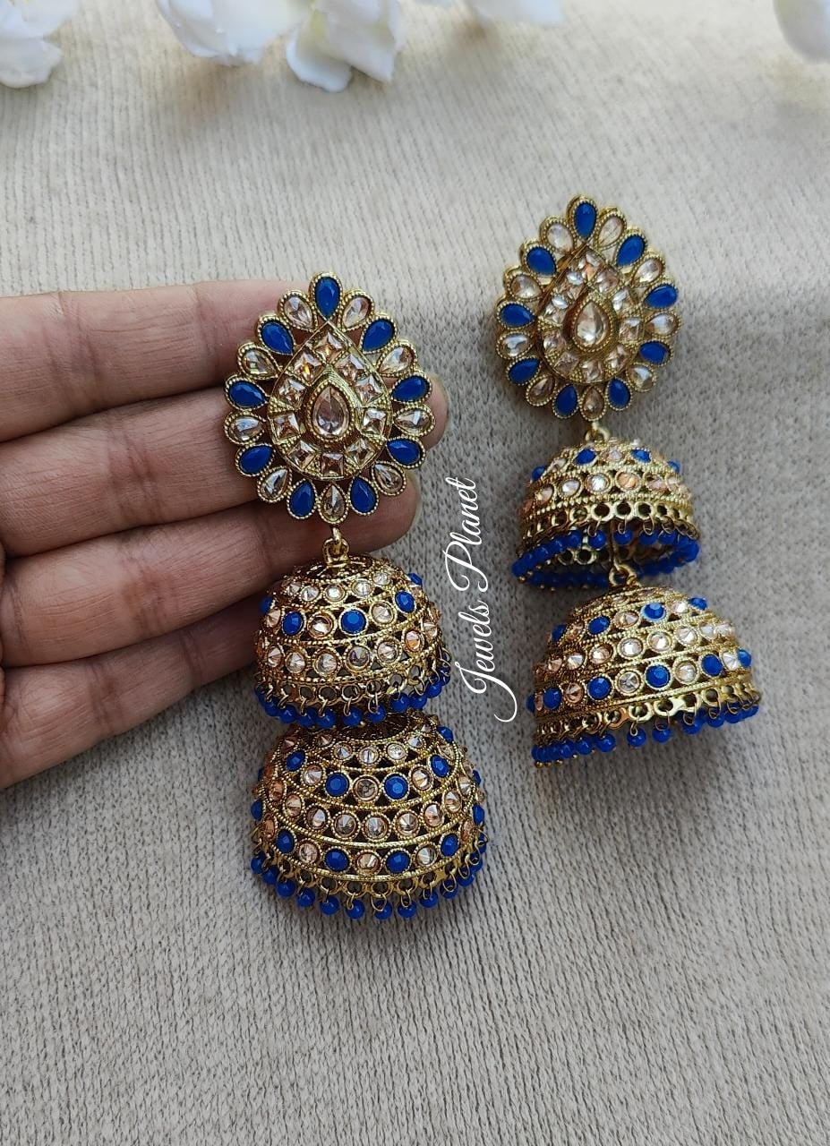 Ranu Polki Jhumkas