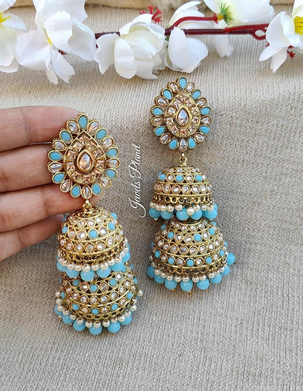 Ranu Polki Jhumkas