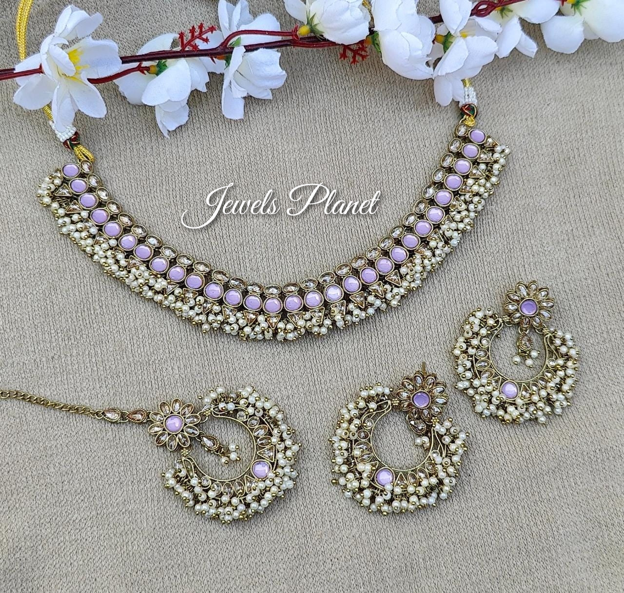 Sana Polki Necklace Set