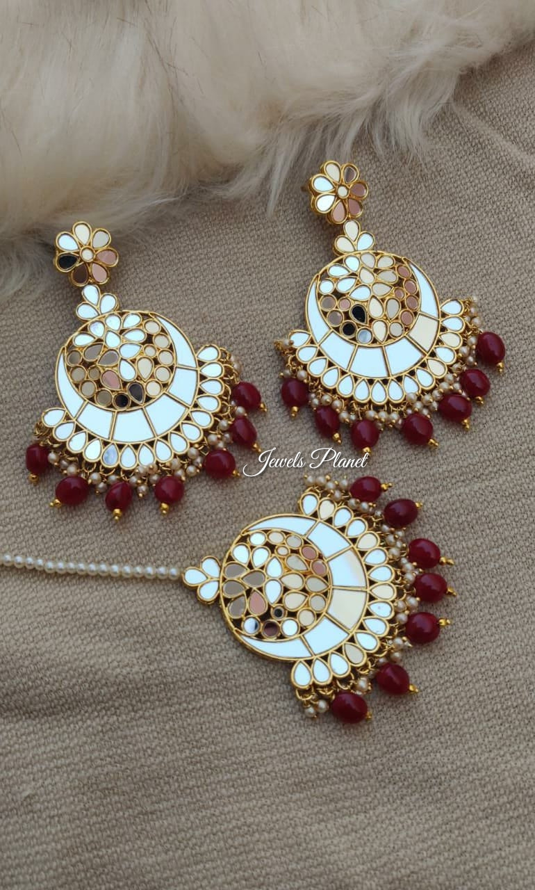 Ishaya Mirror Earrings Tikka