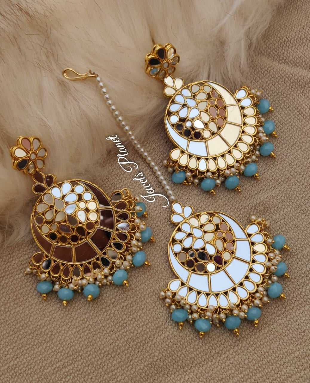 Ishaya Mirror Earrings Tikka