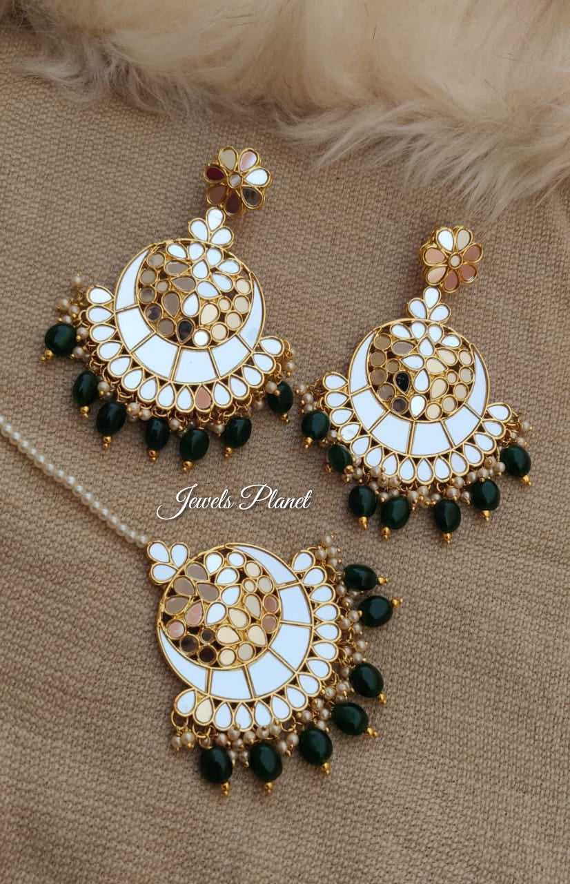 Ishaya Mirror Earrings Tikka