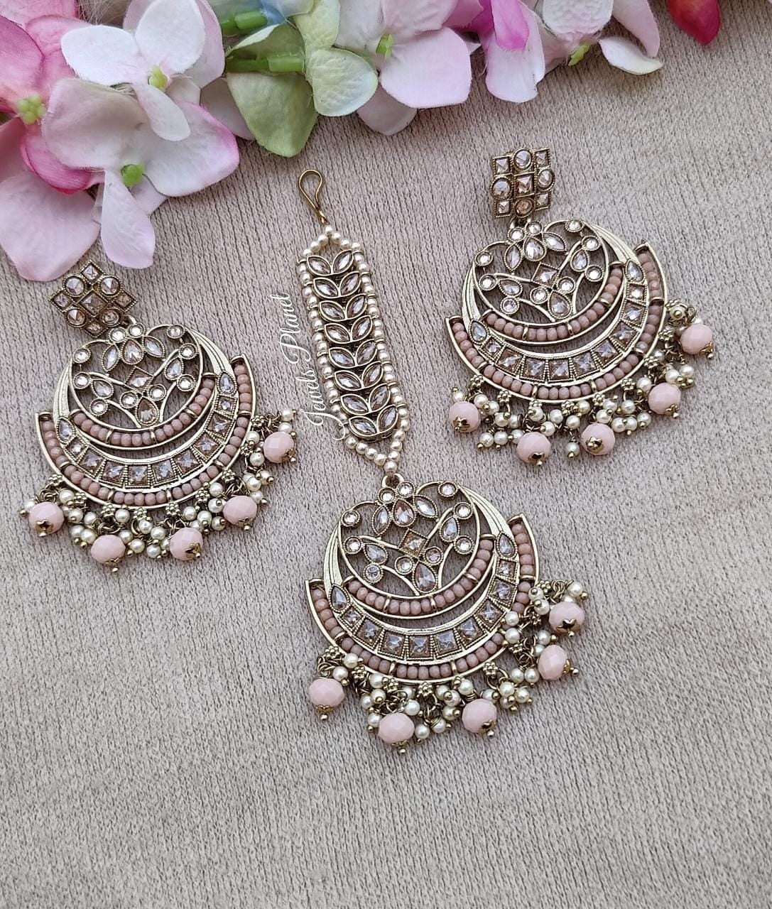 Siya Polki Earrings Tikka