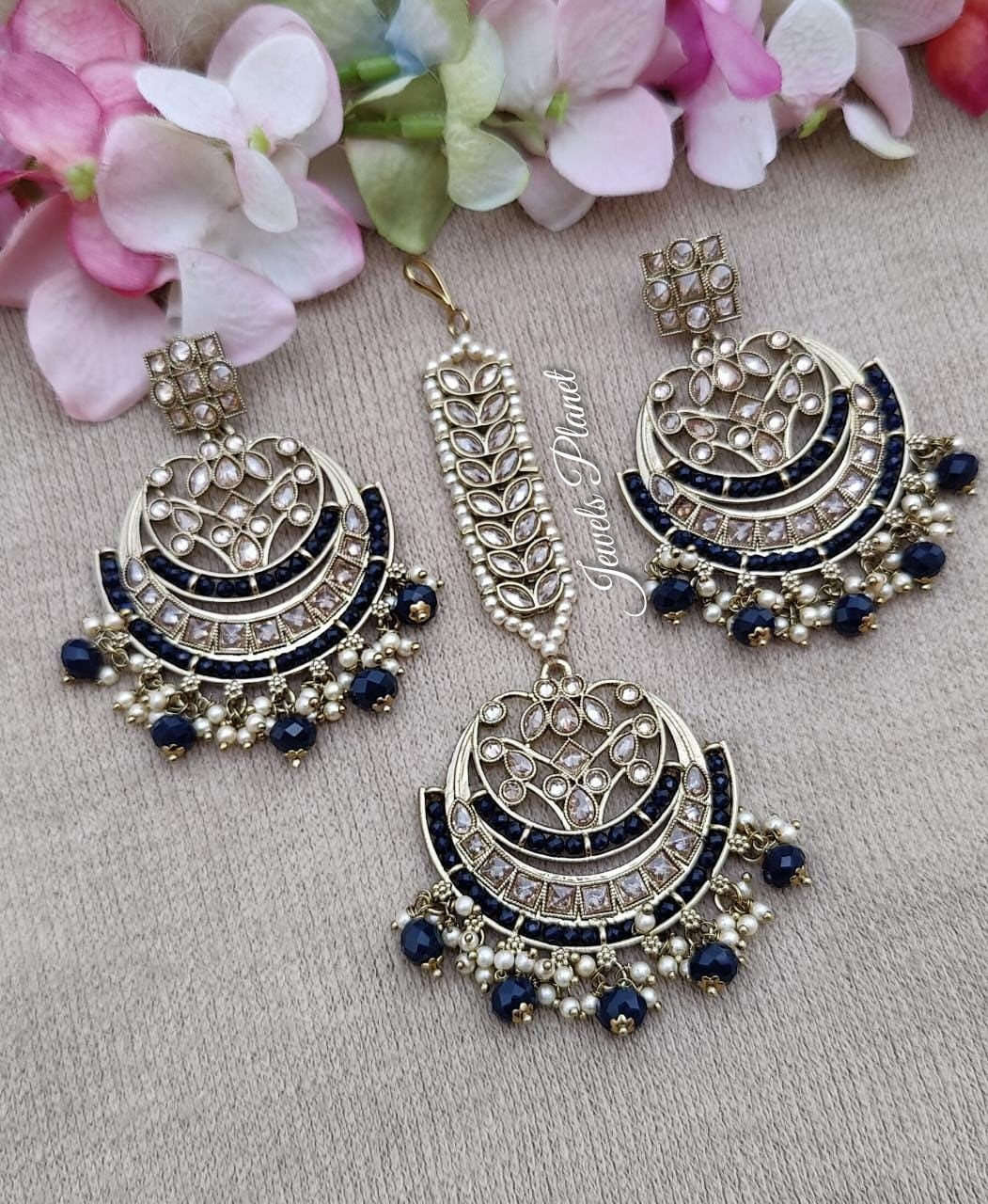 Siya Polki Earrings Tikka