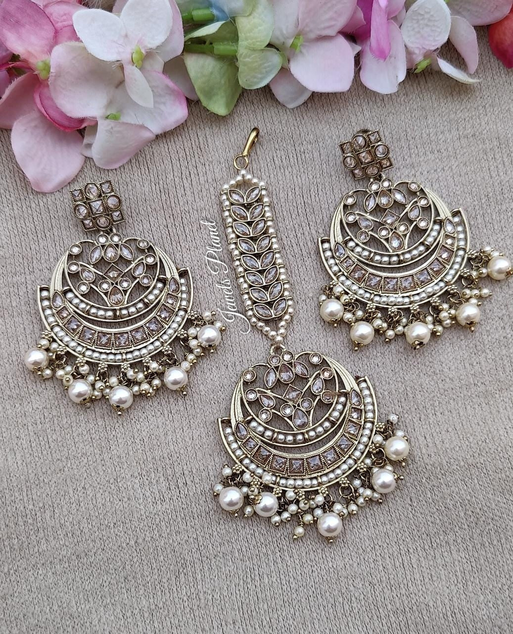 Siya Polki Earrings Tikka