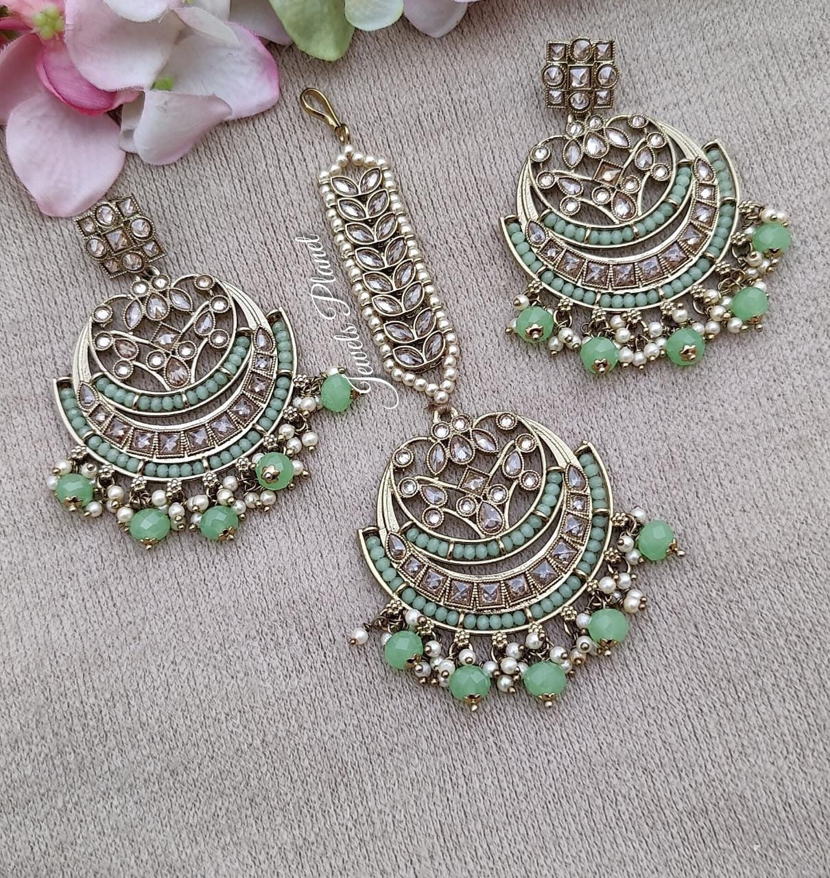 Siya Polki Earrings Tikka