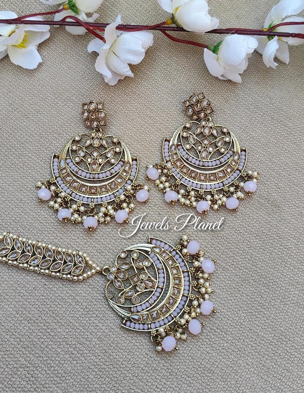 Siya Polki Earrings Tikka