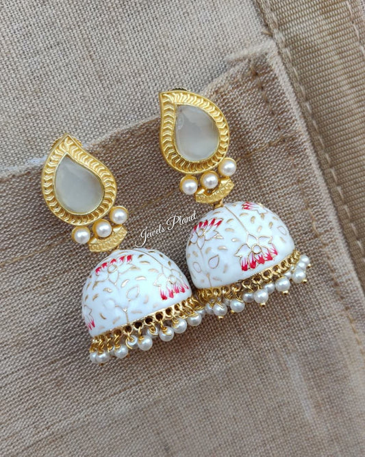 Pranjal Meenakari Jhumkas